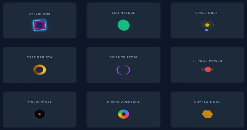 10 Pure CSS Theme Loaders in Responsive Grid